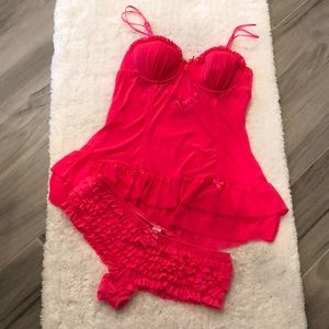 Forever 21 sexy hot pink set